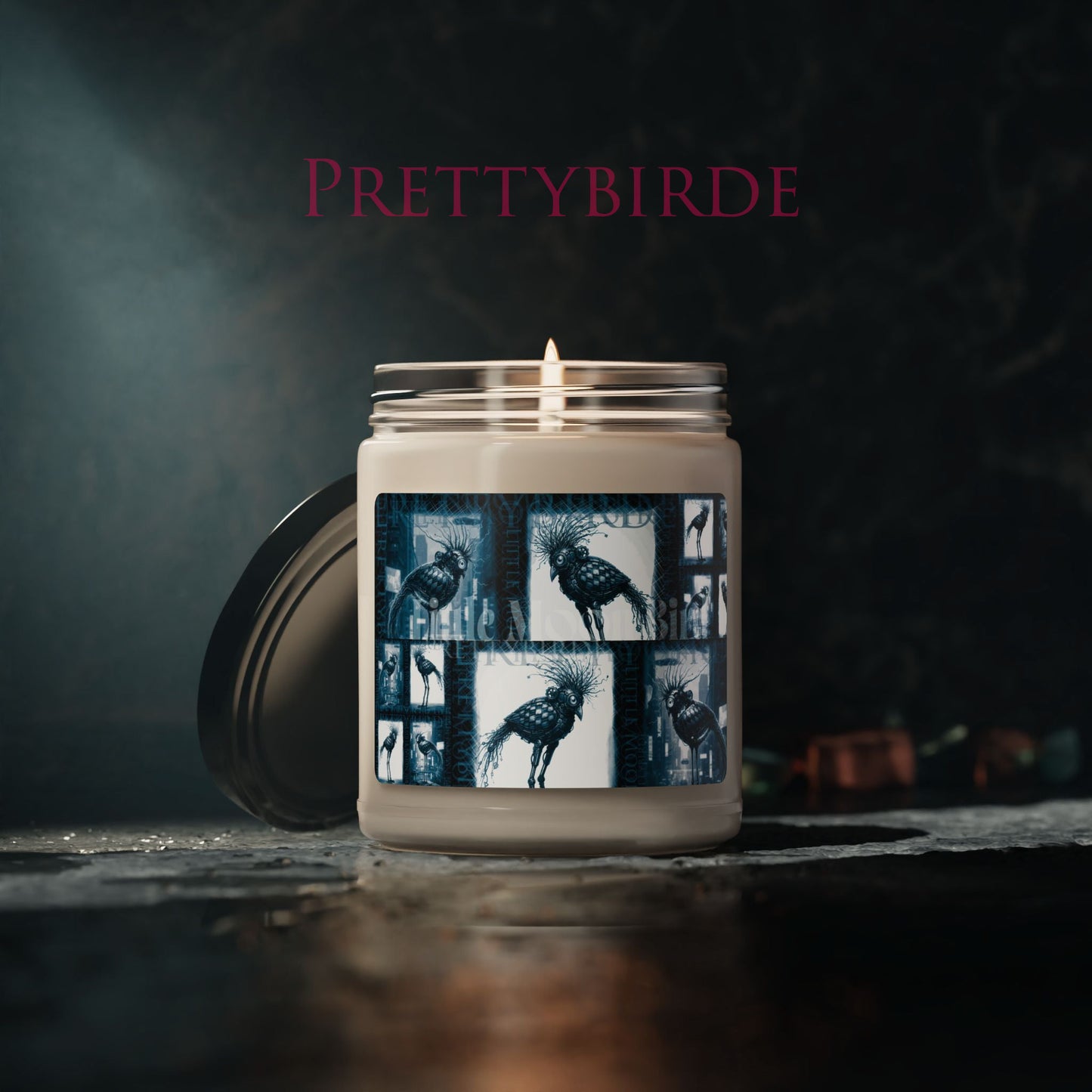 A Cyber Moon Birds Cozy Scented Jar Candle By Prettybirde