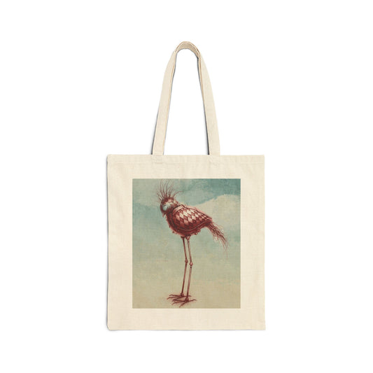 Coastal Cyber Bird Fine Art Canvas Tote By Prettybirde | Little Moon Bird
