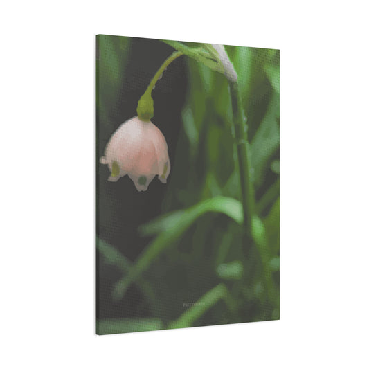 Delicate Pink Snowflake Flower Fine Art Canvas Print By Prettybirde | Little Moon Bird