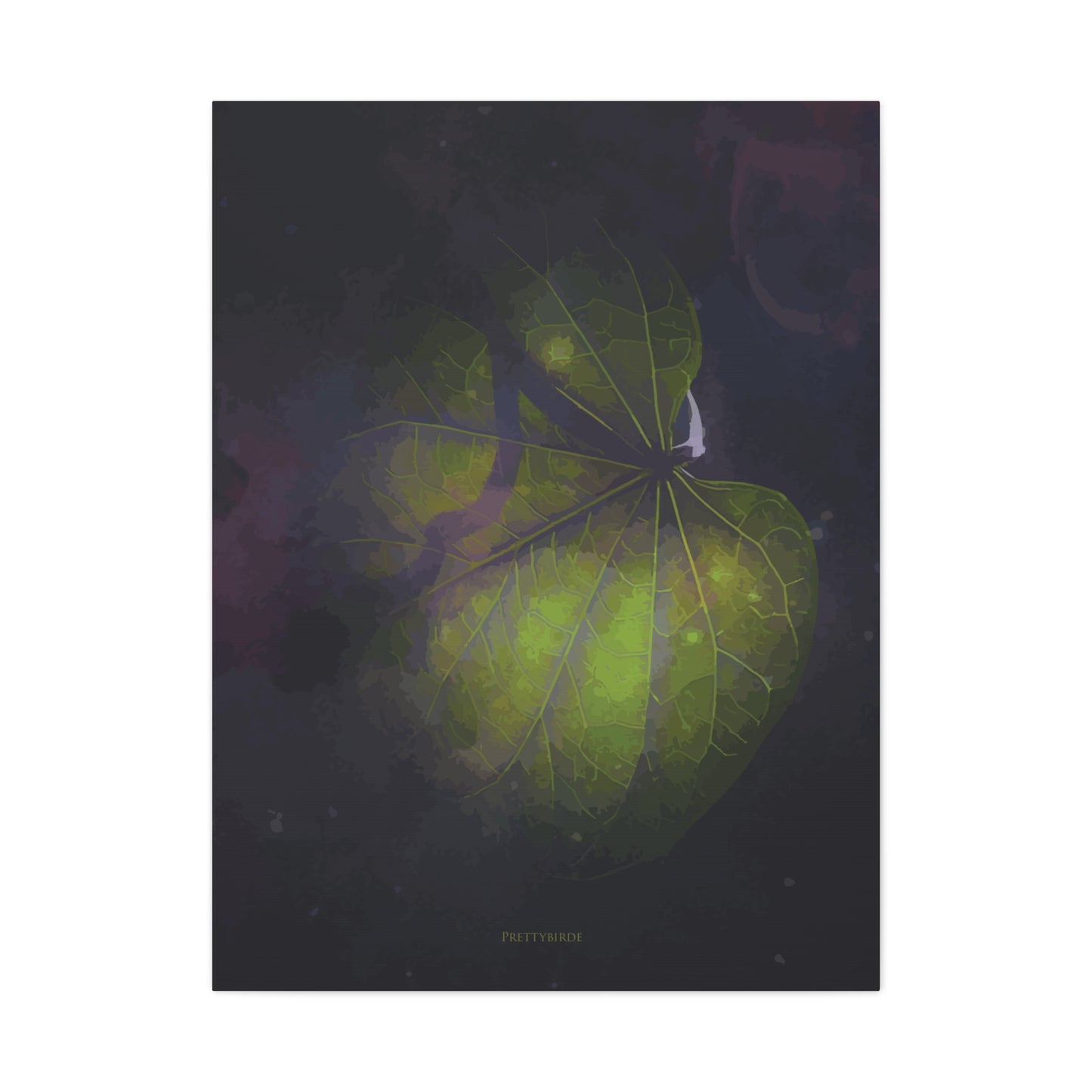 Jimsonweed Leaf Plum Fine Art Canvas Print By Prettybirde | Little Moon Bird