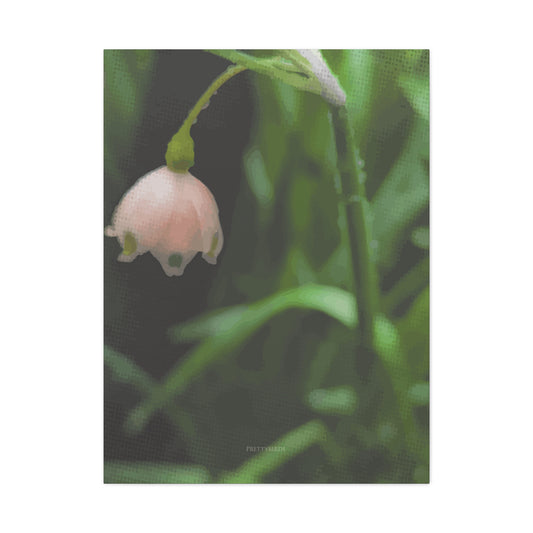 Delicate Pink Snowflake Flower Fine Art Canvas Print By Prettybirde | Little Moon Bird
