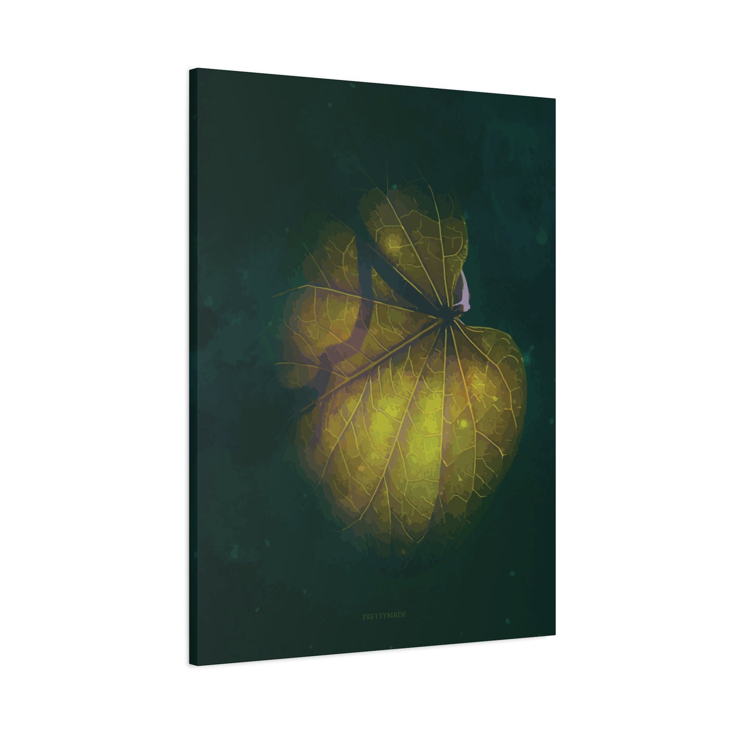 Jimsonweed Leaf Oro Fine Art Canvas Print By Prettybirde | Little Moon Bird