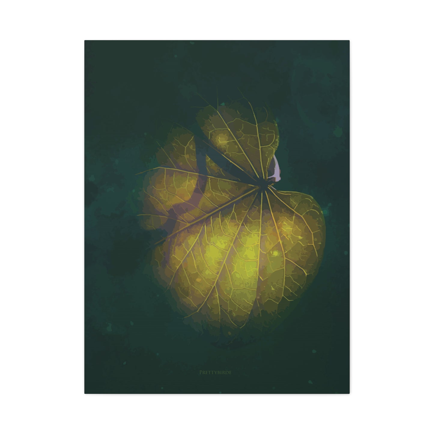 Jimsonweed Leaf Oro Fine Art Canvas Print By Prettybirde | Little Moon Bird