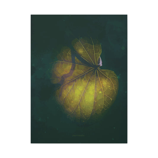 Jimsonweed Leaf Oro Fine Art Canvas Print By Prettybirde | Little Moon Bird
