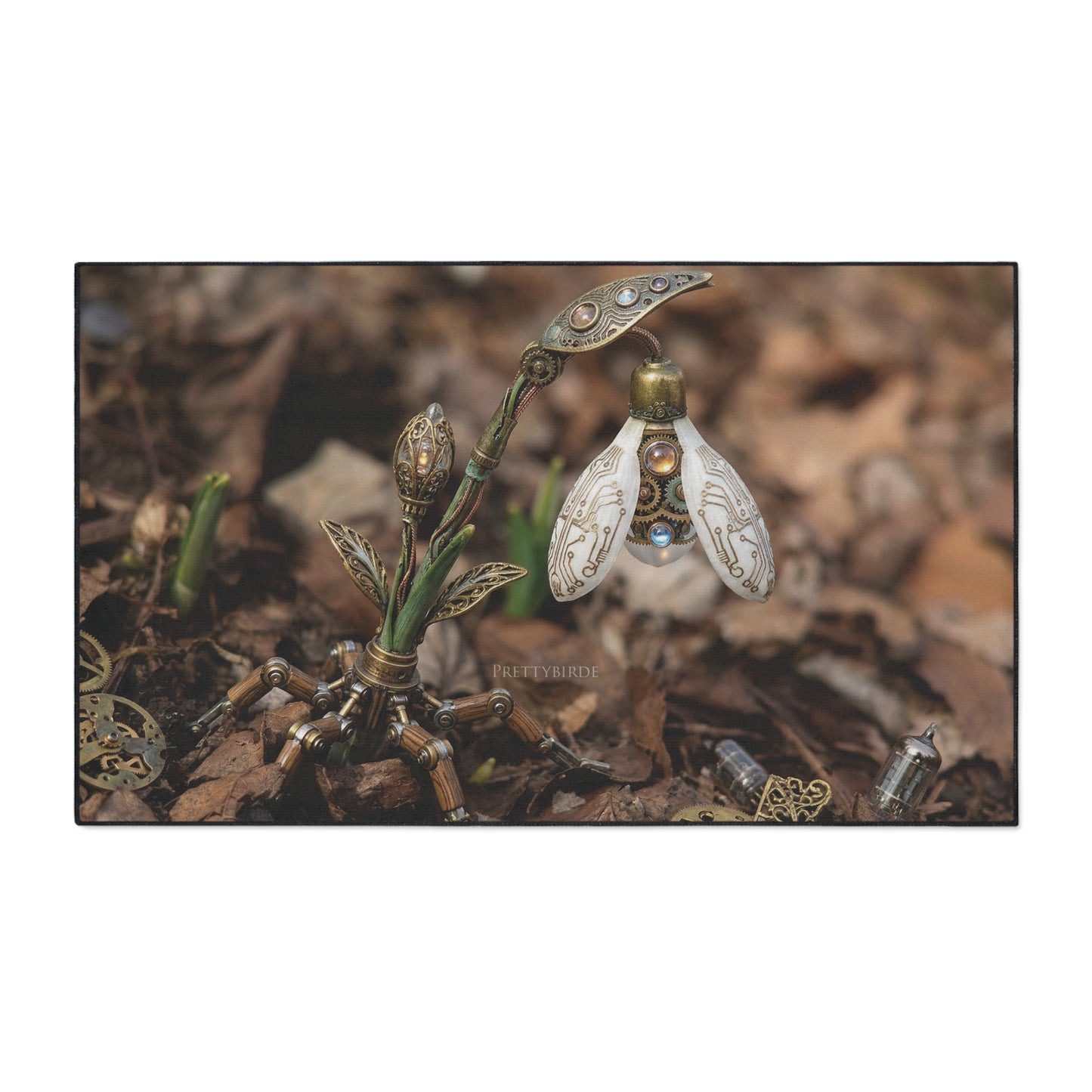 Antique Topaz Snowdrop Garden Mat Prettybirde Fine Art
