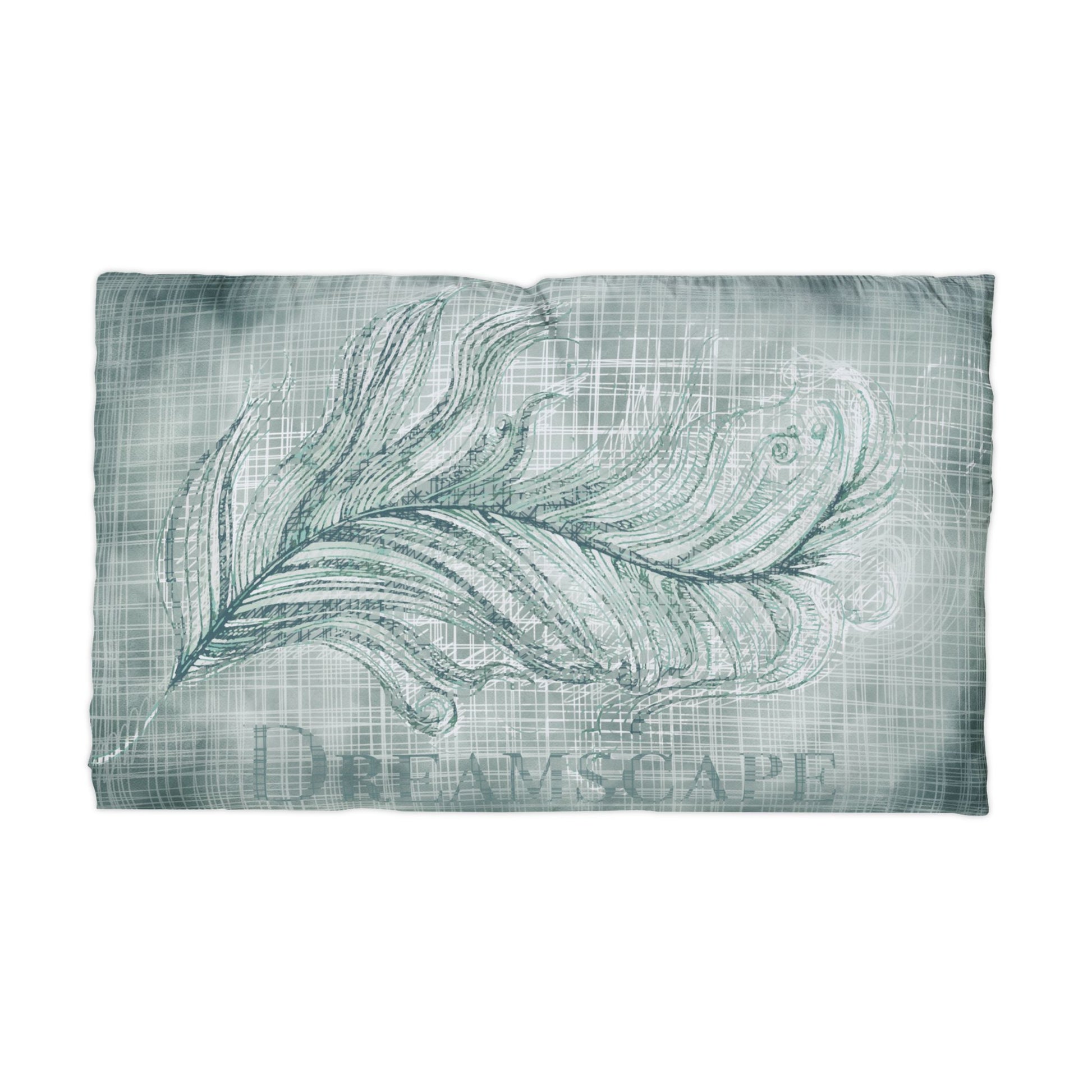 A Prettybirde Dreamscape Queen-size Microgiber Pillowcase in sea foam