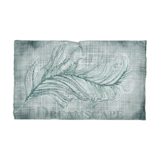 A Prettybirde Dreamscape Queen-size Microgiber Pillowcase in sea foam