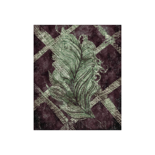 A Prettybirde Dreamscape Crushed Velvet Throw shown from the front